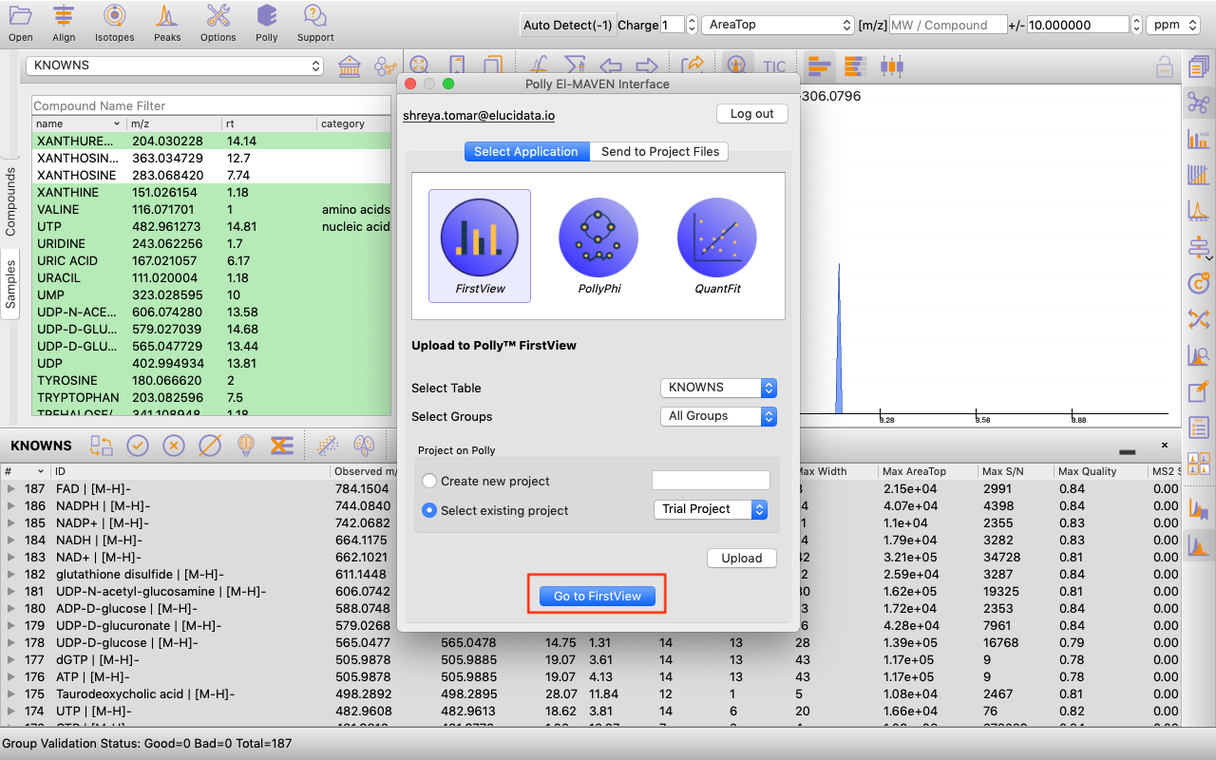 El-MAVEN FirstView Interface