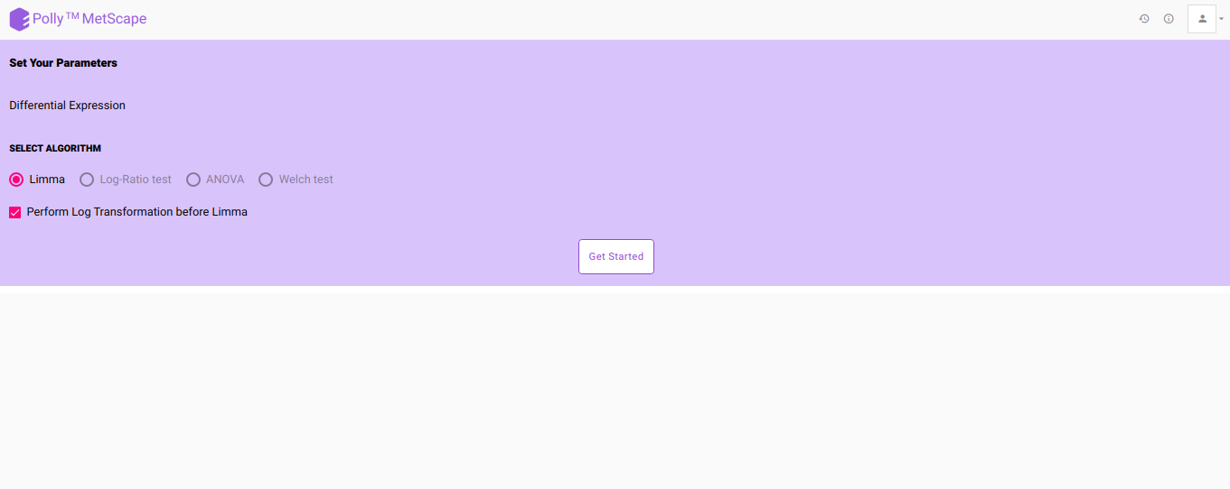 Pathway Dashboard Option and algorithm selection