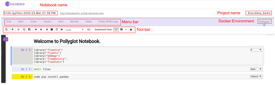 Polly Notebook interface