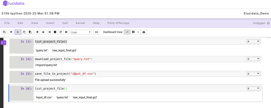 Accessing individual files in a notebook