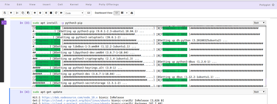 Installing System binaries using the Notebook code cell