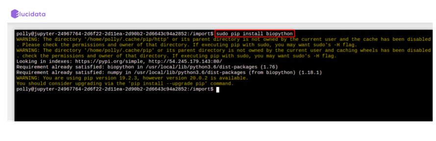 Installing Python packages using the Terminal
