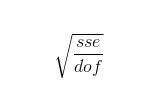 Root mean square error