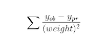 Sum of squares of residuals